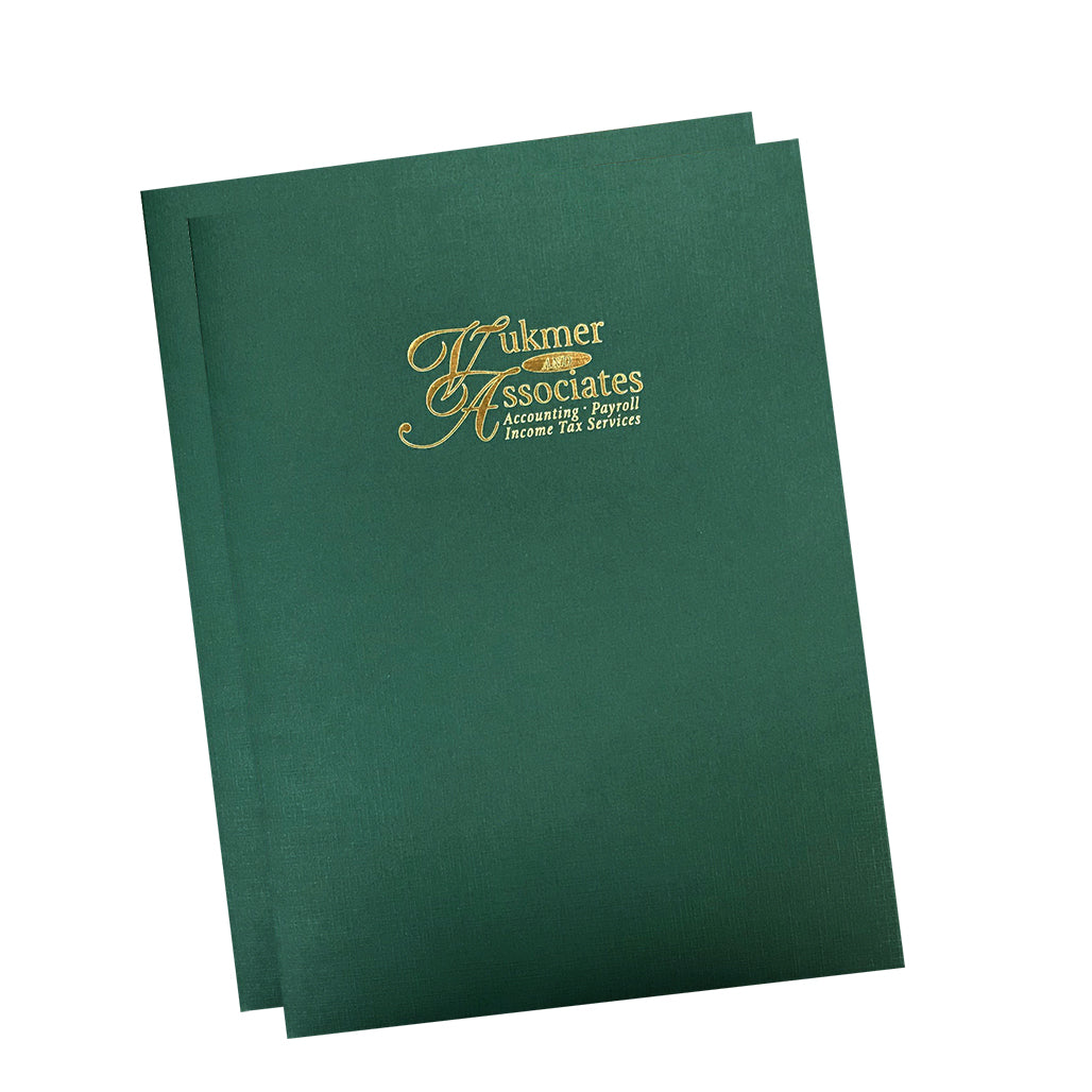 Custom Linen Paper Report Covers - Foil Stamp, Print, Windows + More