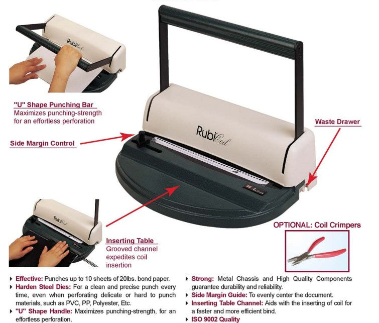 RubiCoil  Manual Coil Punch &amp; Binding Equipment